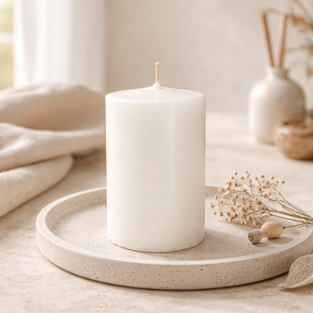 Beyaz Silindir Mum – 10 cm Beyaz Silindir Mum – 10 cm